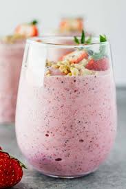 Strawberry Banana Chia Seed Smoothie Jar Of Lemons Recipe Chia Seed Smoothie Recipes Chia Seed Smoothie Smoothie Recipes Strawberry
