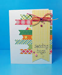 8.5 h x 5.5w (scored at 4.25)washi layer: Hugs By Lfdt13 Via Flickr Paper Crafts Cards Paper Cards Creative Cards