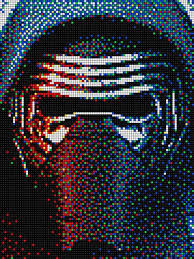 Kylo Ren Star Wars With Pixel Art Quercetti Pixel Art Templates Pixel Art Pattern Pixel Art