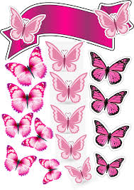 Pin De Eliane Em Artesanato Festa De Borboletas Ideias Para Artesanato Topper De Bolo Você não está enganado topo de bolo flores para imprimir png. festa de borboletas