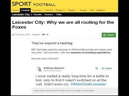 Leicester City Why We Are All Rooting For The Foxes Leicester City Leicester Bbc Sport