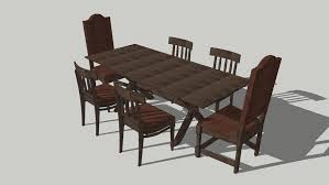 Brown copper metal wood counter stool kitchen dining bar chairs rustic new ( set of 4 ) by costway (17) $ 207 90. Rustic Dining Table And Chairs 3d Warehouse