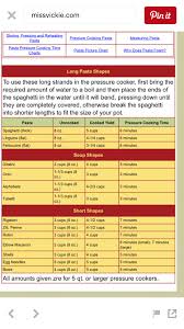 Pasta Cooking Times How To Cook Pasta Instant Pot Recipes Pressure Cooker Pasta