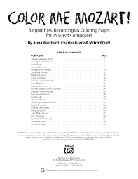 Print and download our free coloring page for austrian composer wolfgang amadeus mozart. Color Me Mozart Reproducible Book Enhanced Cd J W Pepper Sheet Music