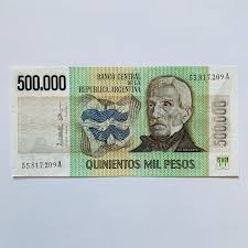 The argentine flag (la bandera) was created and first raised on february 27, 1812, four years before argentina declared independence from spain. Rare 1980 S 500 000 Argentine Pesos Banknote Second Etsy Bank Notes Argentine Peso Aztec Calendar