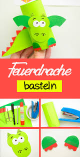 Drache Basteln Aus Papier Einfache Anleitung Fur Kinder Kinder Basteln Diy Klorollen Basteln Basteln Mit Papier