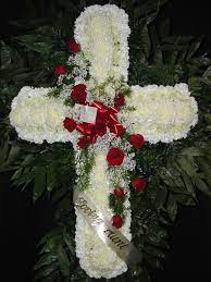 Allysonsflowers.com has been visited by 10k+ users in the past month White Standing Cross With Red Rose S In Long Beach Ny Long Beach Florist