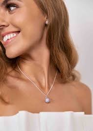 Crystal Pendant Necklace, Cotton Candy