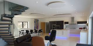 White walls, a pale blue rug and classic brown leather seating offer. Acoustic Projects Complete In Different Buildings Companies