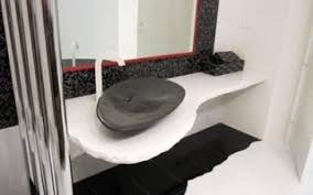 Top con lavabo integrato d_taglio con doppio scivolo e piletta nascosta. Top Per Lavabi Rimini Tonelli Marmi