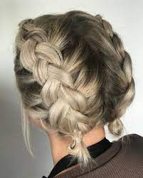 Awesome 37 Gorgeous And Easy Hairstyle Short Hair Updo Short Thin Hair Braided Hairstyles Easy