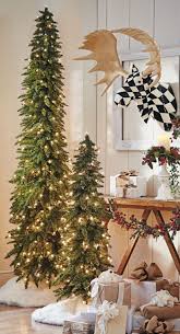 This slim pine christmas tree looks like it should still be in the forest — the artificial tree is covered in glitter, faux snow, ice, and pine cones to give it a more realistic appearance. 43 Totally Inspiring Small Christmas Tree Decoration Ideas For Space Saving Roundecor Skinny Christmas Tree Small Christmas Trees Decorated Slim Christmas Tree