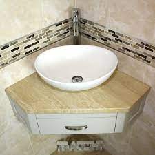 Check spelling or type a new query. Travertine Top Corner Vanity Unit Ceramic Wash Basin