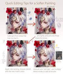 Quick Editing Tips For A Softer Painting Drawings Digital Painting Tutorials Human Drawing