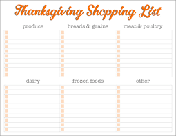 That's why we've put this handy checklist together, so you only have to make one trip to the grocery store, pick up everything you need in one swoop, and ignore items that aren't necessary. Thanksgiving Meal Planners Shopping List Printables Free Live Craft Eat