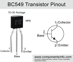 V(br)ceo= 300v * small collector output capacitance: Bc549 Transistor Pinout Uses Equivalent Other Detailed Information Components Info