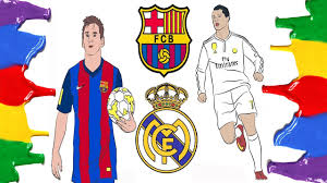 Packed with the trends, news & links you need to be smart, informed, and ahead of the curve. How To Draw And Color Barcelona Real Madrid Logo And Messi Ronaldo Coloring Pages Youtube