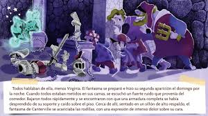 <ul><li>el fantasma deseaba morir en el jardín de la muerte, y virginia le podía ayudar llorando y rezando por él, pero desapareció. El Fantasma De Canterville Youtube