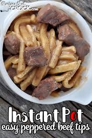Beef tips recipe instant pot. Easy Instant Pot Peppered Beef Tips Recipes That Crock