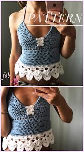 Free crochet crop top video tutorial ( & pattern). Chic Crop Top Bralette Crochet Pattern For Ladies Summer Wear