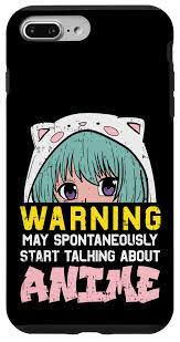 Custom iphone 5 / 5s snap. Amazon Com Iphone 7 Plus 8 Plus Warning Anime Aesthetic Goth Cute Japanese Manga Otaku Gift Case