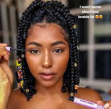 Cute twists braids half bun hairstyle for black women. So Pretty Short Box Braids Hairstyles African Braids Hairstyles Short Box Braids