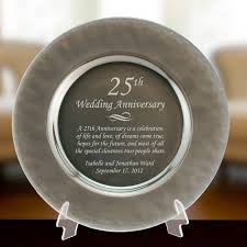Celebrate a silver wedding anniversary with one of our beautiful 25th anniversary gifts. Personalized Silver Glass 25th Anniversary Plate