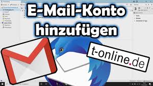 Bei der übertragung einer mail muss diese mehrere server passieren stelle neuerdings fest, dass die übertragung von emails sehr lange dauert. Mozilla Thunderbird T Online Und Gmail Konto Hinzufugen Youtube