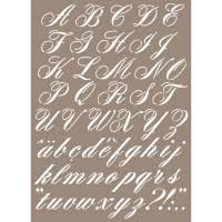 Activites manuelles pochoirs de noel pour la decoration des. Pochoir Lettre Alphabet Calligraphie 29 7x42 Cm Artemio