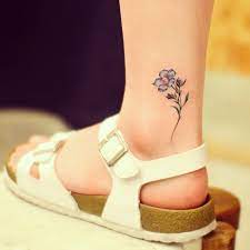 Flax Flower Tattoo Google Search Flower Tattoo On Ankle Feminine Tattoos Daisy Tattoo