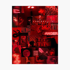 Download hd aesthetic wallpapers best collection. Red Aesthetic Collage Poster By Kasiacaine Redbubble