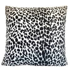 Black White Leopard Print Pillow Leopard Print Pillows Animal Print Pillows Printed Pillow
