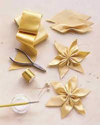 Ribbon Poinsettia Wreath Fabric Flowers Diy Fabric Flowers Flower Crafts