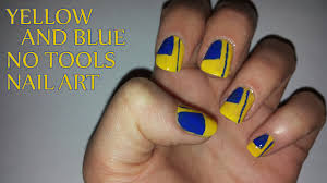 There is a shade of blue for every mood, every tone, and every personality, so be sure to carefully consider which styling, design, and. Yellow And Blue No Tools Nail Art Youtube