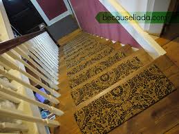 Wrap the padding around the front of the stair and down the riser, so it fits tightly without creases or lumps, before stapling it down. Decorative Indoor Stair Treads Elisdecor Com