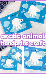 Check out these 10 fun creative art activities for preschoolers! Polar Bear Handprint Craft With Free Template