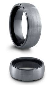 Black And Silver Wedding Band Brushed Silver Black In 2020 Mens Wedding Rings Tungsten Tungsten Wedding Rings Wedding Rings