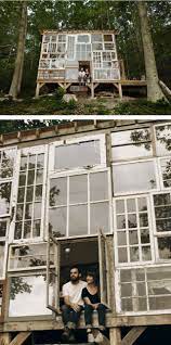 charming cabin built for 500 with repurposed windows wiederverwertete fenster