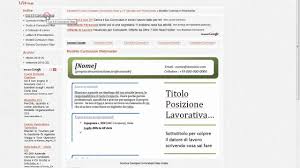 You can then generate your cv on your computer. Esempio Curriculum Vitae Modello Da Compilare Esempio Cv Lettere Di Presentazione Youtube