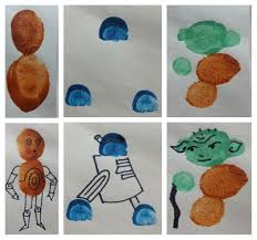 Thumbs Up For Star Wars Star Wars Kids Crafts Star Wars Crafts Thumbprint Art