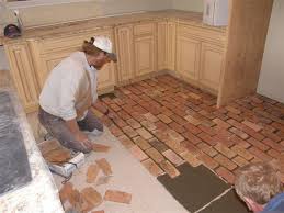 Pin By Jerusalem Greer On Building Dreams Diy Kitchen Flooring Diy Flooring Brick Flooring