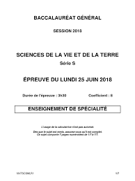 Preuve du jeudi 22 juin 2017. Bac S Svt Spe Sujet Diabete De Type 1 Insuline