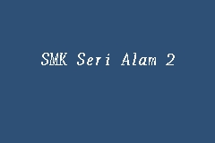 Smk seri alam 2 ialah sebuah sekolah menengah di bandar seri alam. Smk Seri Alam 2 Secondary School In Masai