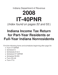 2008 nonresident tax booklet with forms and schedules