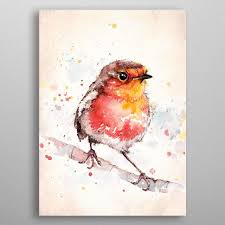 Adventure Awaits Baby Robin R Poster Print By Sillier Than Sally Displate In 2020 Art Metal Posters Art Prints