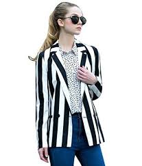Black And White Striped Blazer Plus Size Moxeay Black And White Striped Blazer Jacket Halloween Be Https Www Amazon Com Dp B00n9qcakk Ref Cm Sw R Pi Dp Striped Blazer Striped Blazer Jacket Blazer