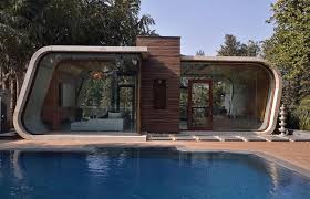 It is a space where the entire family can rest, rejuvenate and. A Curved Concrete Contemporary Pool House In India Home Design Lover