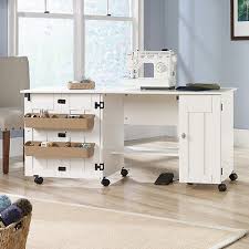 Sewing Machine Table Cabinet Craft Storage Desk Dresser Drop Leaf Bins White Craft Tables With Storage Small Sewing Rooms Sewing Rooms