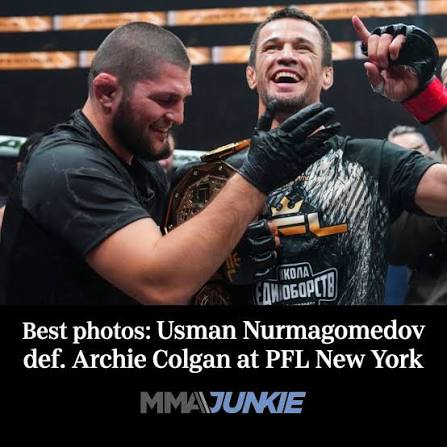 Check out these photos from Usman Nurmagomedov's #PFLNY title defense vs.  Archie Colgan. | See link below ⬇️