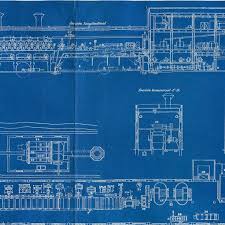 Industrial Blueprint Of A Paper Mill 1920s Engineering Antique Print Technical Drawing Technical Drawing Blueprints Paper Mill